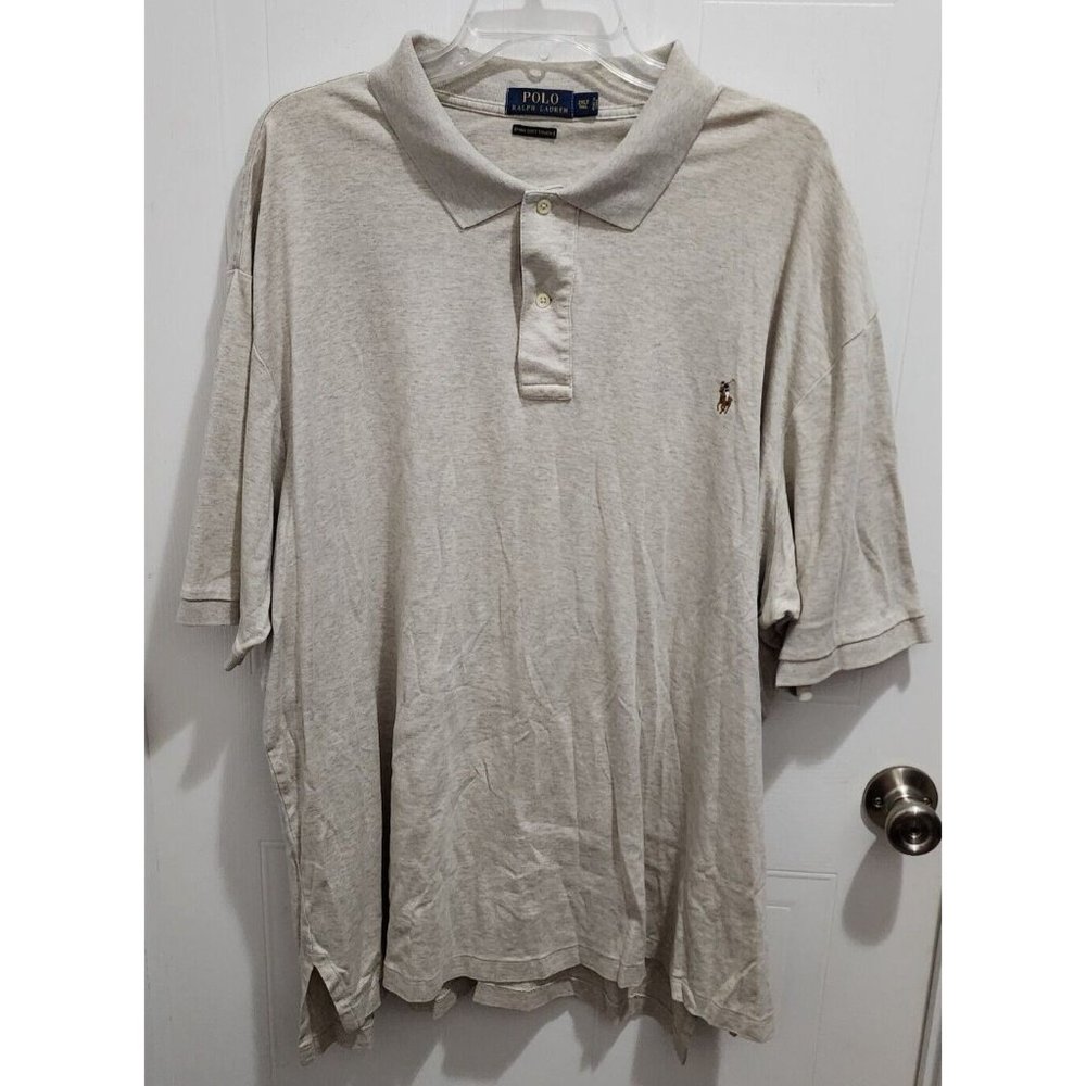 Polo Ralph Lauren Pima Soft Touch Short Sleeve Polo Shirt Size 3XLT Flesh Pony